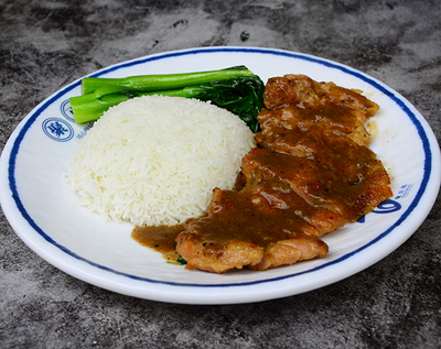 黑椒鸡扒饭